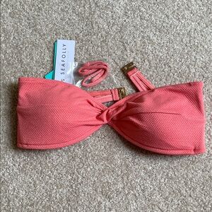 Seafolly Coral Twist Bandeau Bikini Top